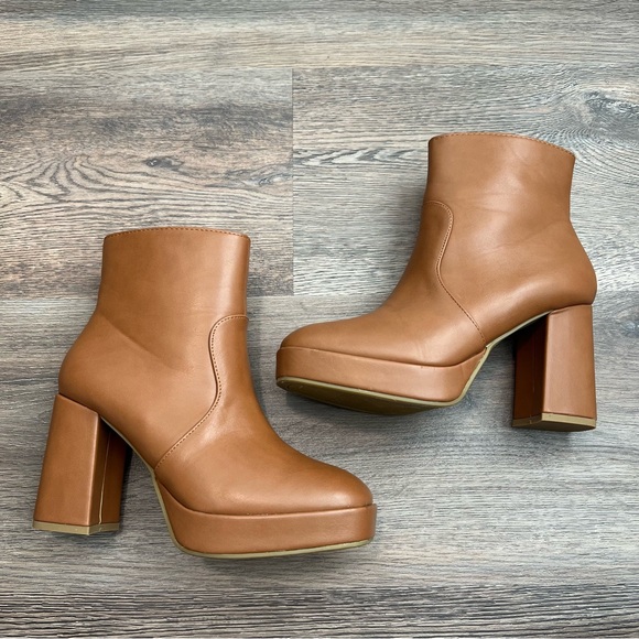 Windsor Top Moda On The Go Block Heel Platform Booties Size 7 - Picture 2 of 9